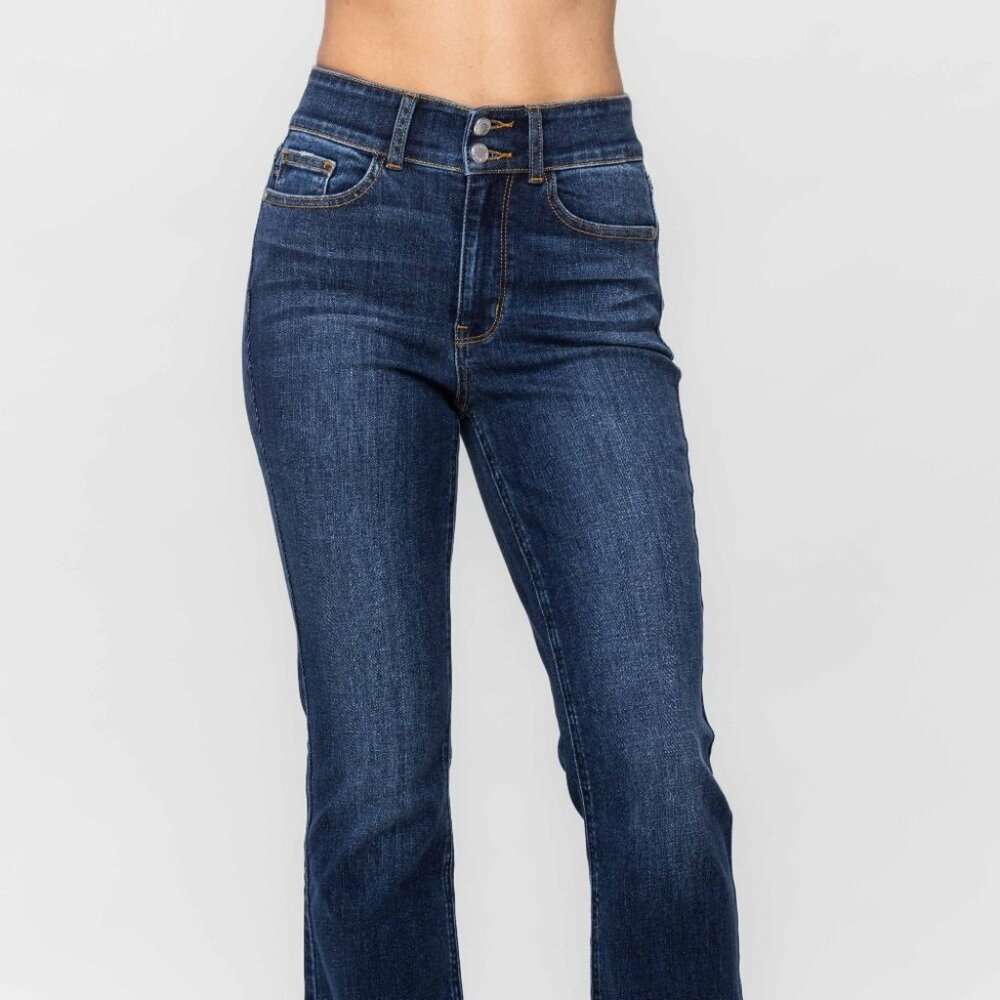 Judy Blue Full Size Frayed Hem Bootcut Jeans